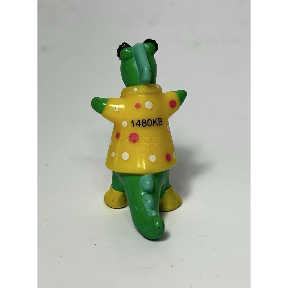 Mattel Barney & Friends Della the Alligator Figurine 2009 Yellow Polka-Dot Dress